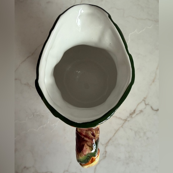 Ceramic autumn Thanksgiving fall leaves 7” Pitcher - Picture 3 of 6